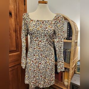 O'Neill Malone Smocked Long Sleeve Dress Medium